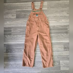 Rare Liberty Mens 36x30 Overalls Khaki Brown Denim Bibs USA  Carpenter Cotton